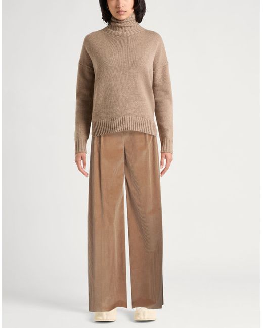Max Mara Brown Camel Pants Cotton
