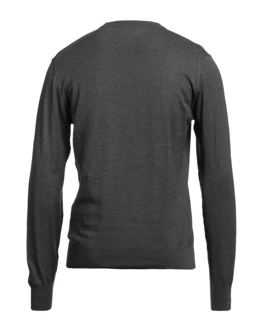 Dolce & Gabbana Gray Charcoal Sweater Cotton for men