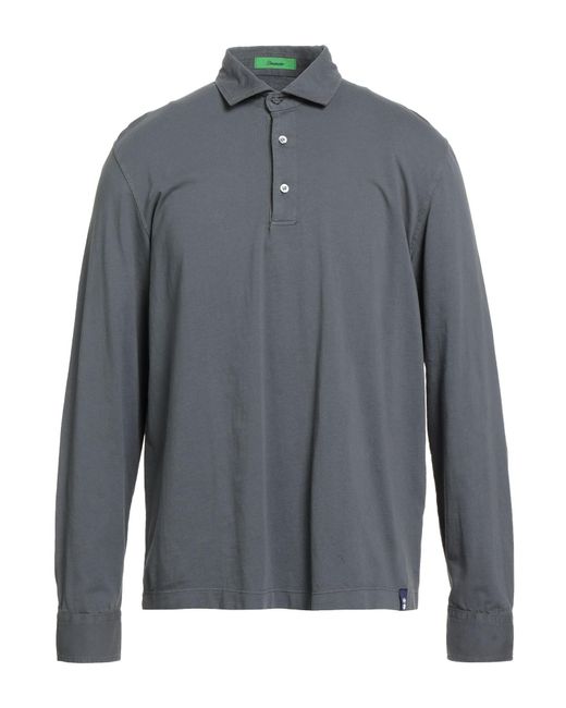 Drumohr Gray Polo Shirt Cotton for men
