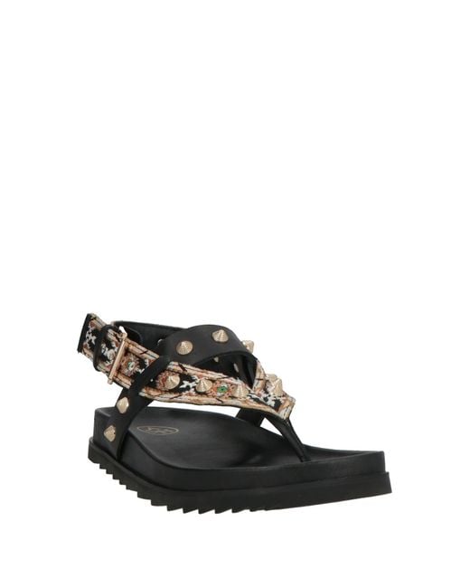 Ash Black Thong Sandal Textile Fibers