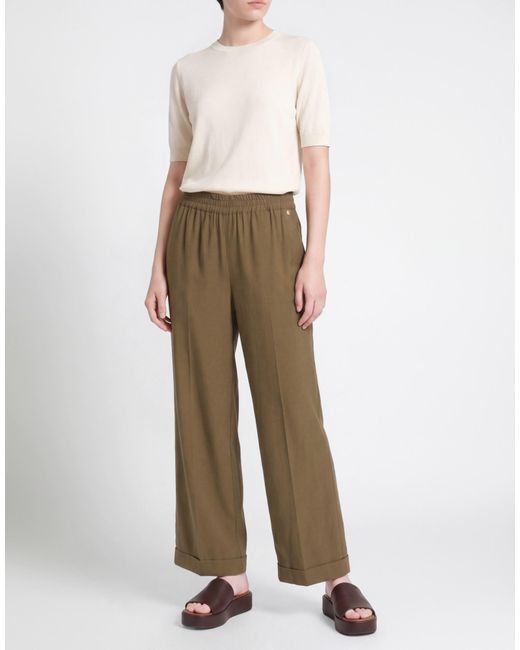 Liu Jo Green Military Pants Acetate, Polyester