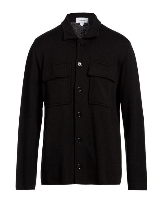 Lardini Black Jacket Wool, Silk, Cashmere for men