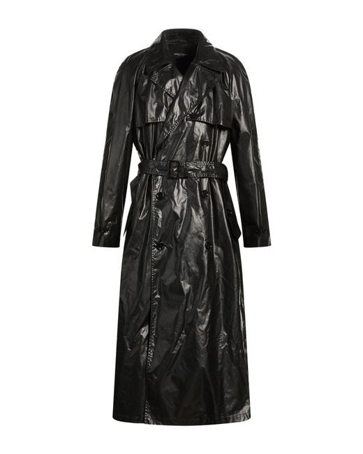 Dolce & Gabbana Black Overcoat & Trench Coat Polyamide for men