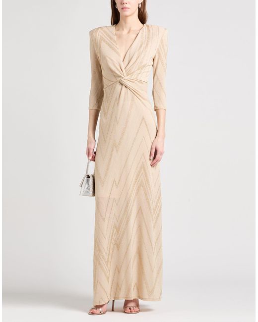 Liu Jo Natural Maxi Dress Polyamide, Polyester, Elastane