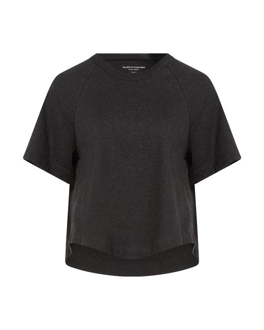 Majestic Filatures Black T-Shirt Organic Cotton
