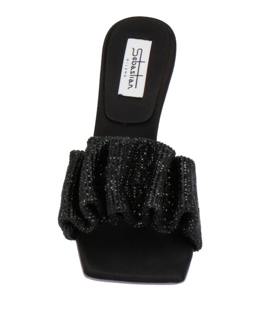 Sebastian Milano Black Sandals