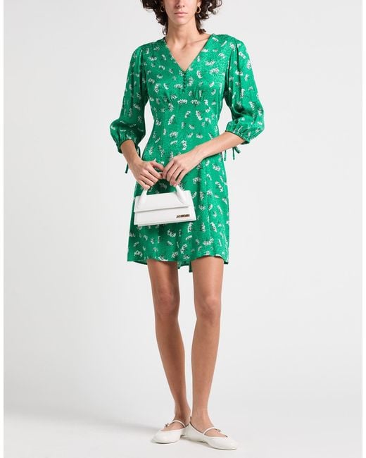 Maje Green Mini Dress Cupro, Viscose