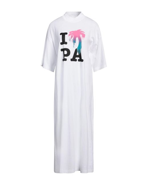 Palm Angels White Midi Dress