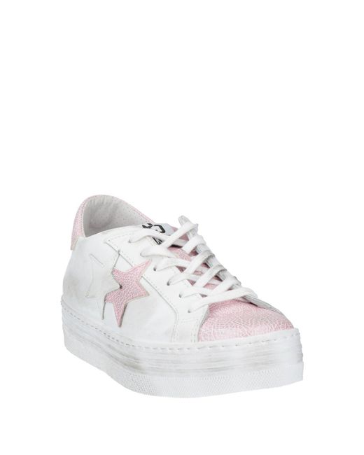 2 Star White Sneakers Leather