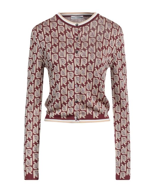 Rabanne Red Cardigan Viscose