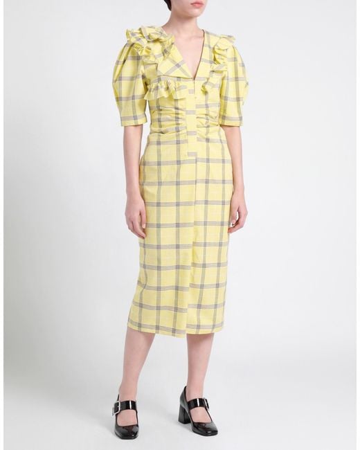 Vestido Midi MSGM de color Metallic