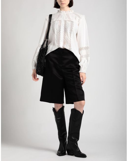 Maje White Shirt Viscose, Polyamide