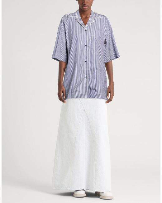 Palm Angels Blue Slate Shirt Cotton