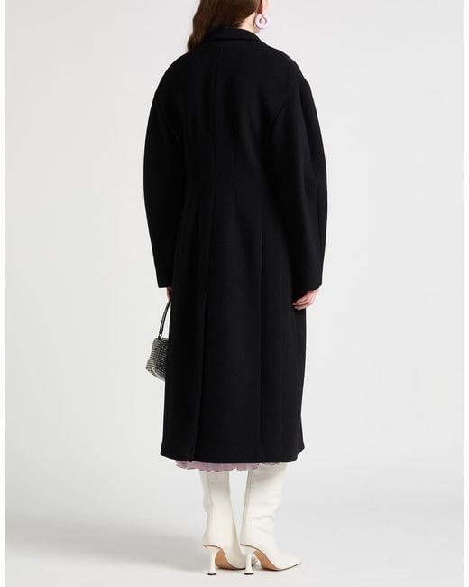 MSGM Black Coat Wool, Polyamide