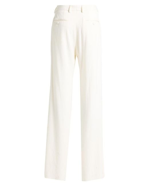 Dolce & Gabbana White Pants Virgin Wool, Elastane