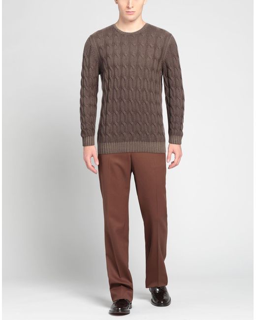 La Fileria Brown Sweater Cashmere for men