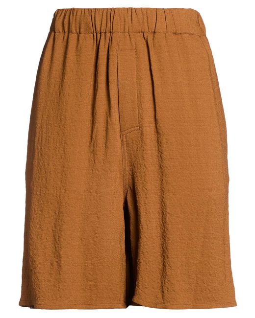 AMI Brown Camel Shorts & Bermuda Shorts Viscose, Elastane