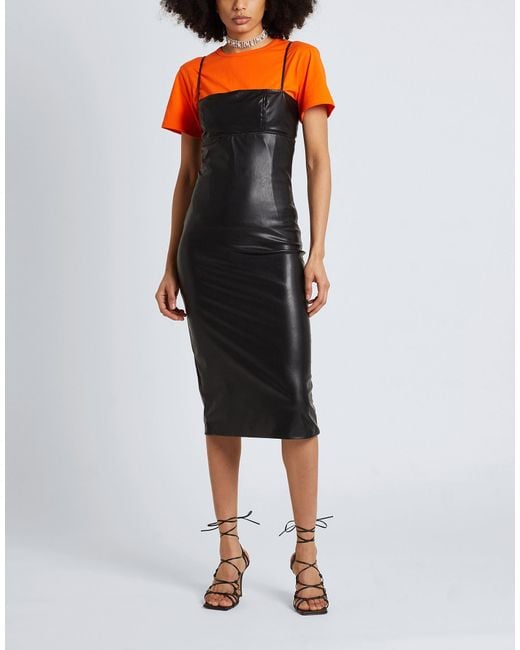 8 by YOOX Black Midi Dress