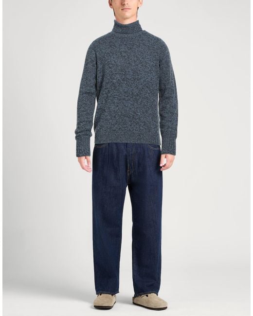Drumohr Blue Turtleneck Lambswool for men