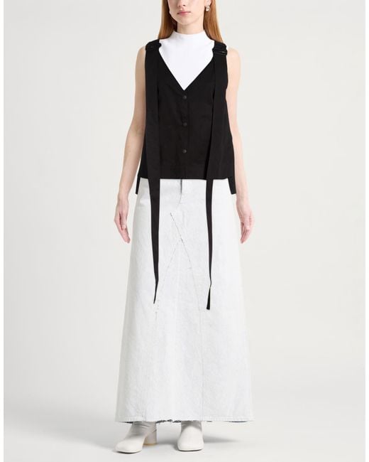 Maison Kitsuné Black Tailored Vest Cotton