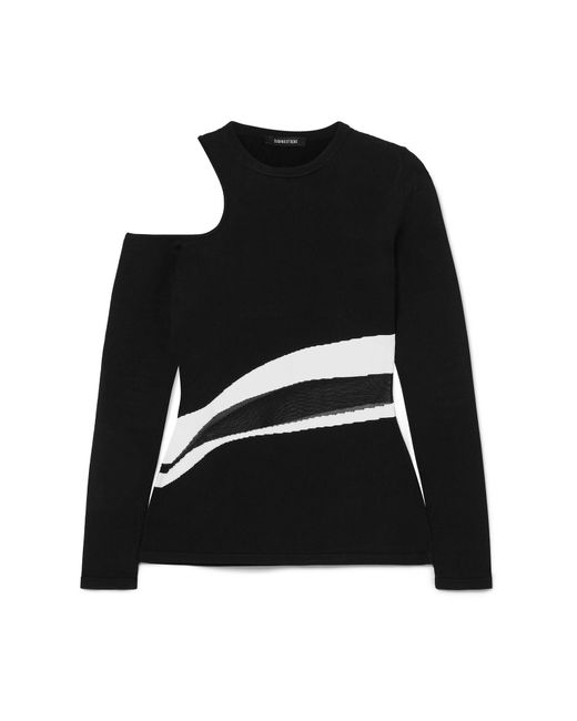 Cushnie et Ochs Black Sweater Viscose, Polyester