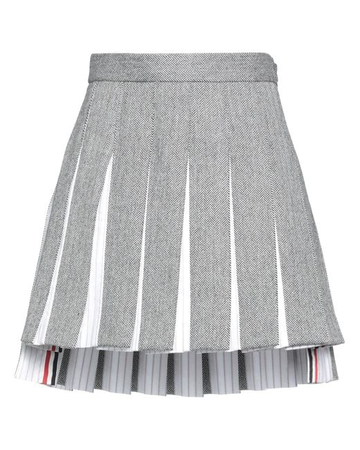 Thom Browne Gray Mini Skirt