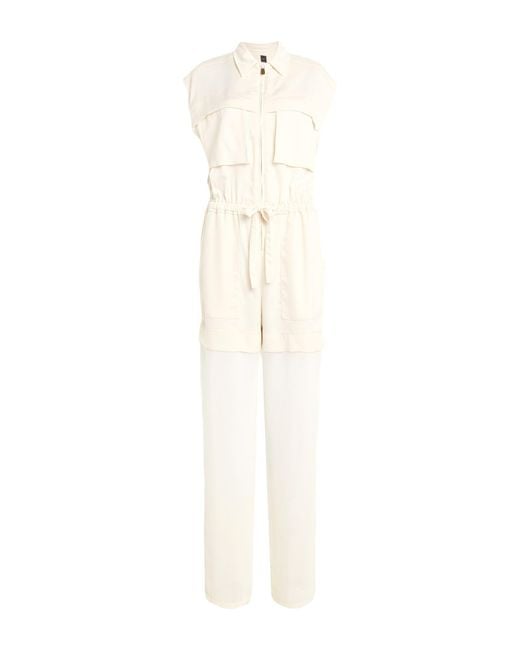 Pinko White Ivory Jumpsuit Polyester