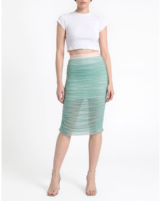 DES_PHEMMES Green Midi Skirt