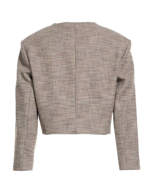 Sandro Gray Jacket Viscose, Polyester, Elastane