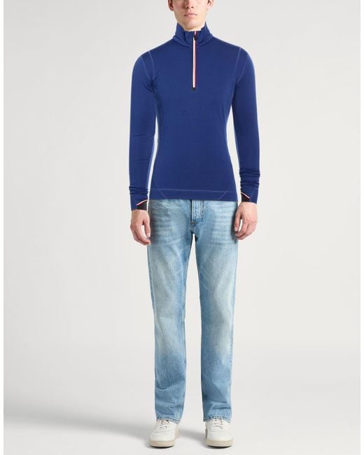 Moncler Blue T-Shirt Polyester, Elastane for men
