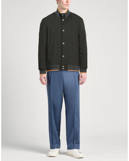 Fedeli Black Military Jacket Polyester for men