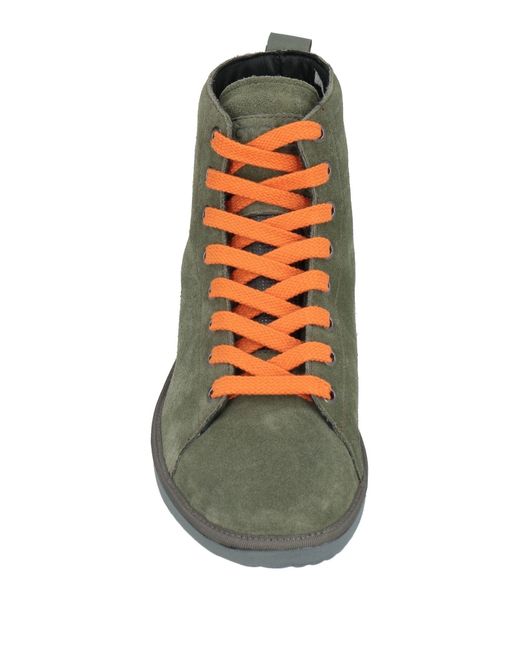 Pànchic Green Military Sneakers Leather