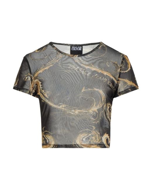 Versace Jeans Couture Gray T-Shirt Polyester, Elastane