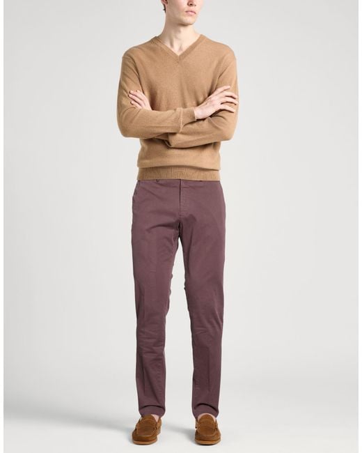 PT Torino Purple Pants Cotton, Elastane for men