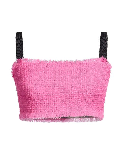 Dolce & Gabbana Pink Fuchsia Top Wool, Polyamide, Silk