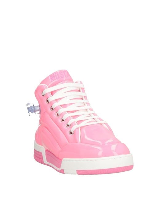 Moschino Pink Sneakers Textile Fibers