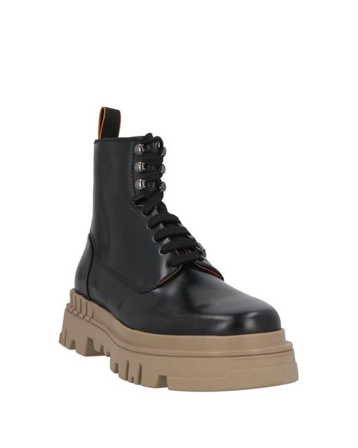Santoni Black Ankle Boots for men