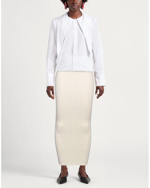 Isabel Benenato White Maxi Skirt