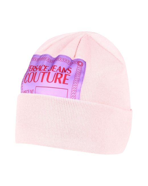 Versace Pink Light Hat Wool, Acrylic for men