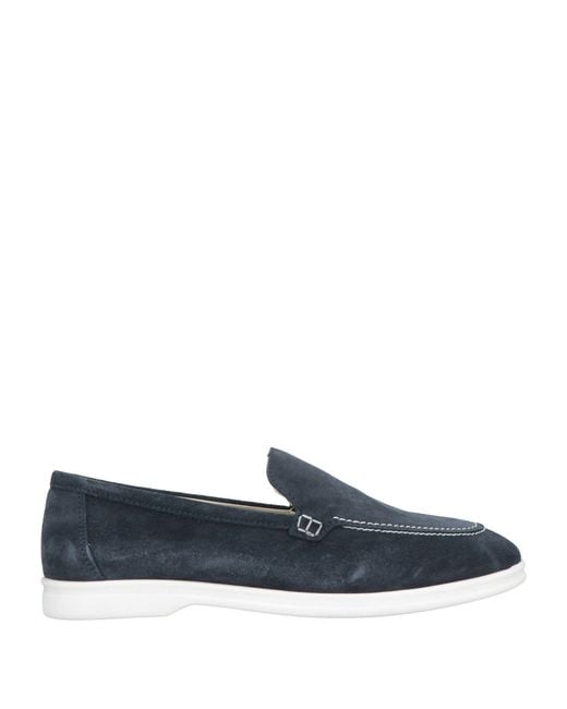 Barba Napoli Blue Loafers Leather for men