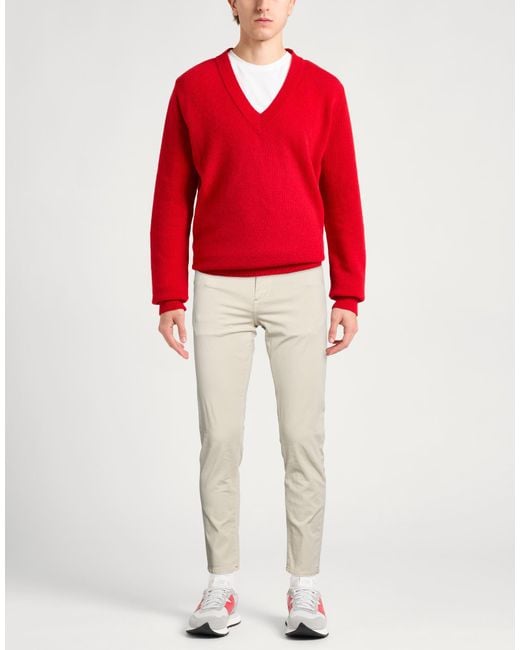 Isaia Natural Pants Cotton, Cashmere, Elastane for men