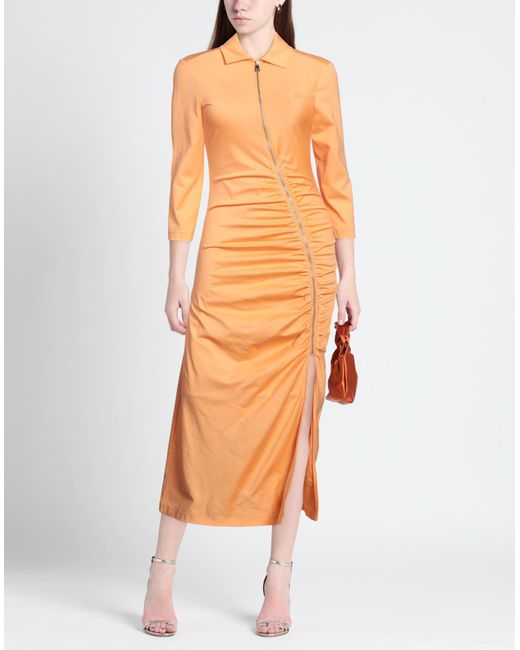 Karl Lagerfeld Orange Maxi-Kleid
