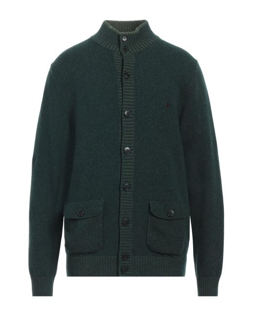 Brooksfield Green Dark Cardigan Wool for men