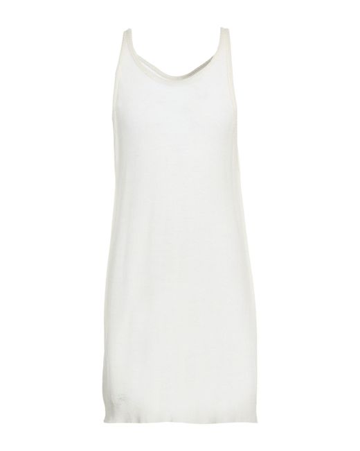 Rick Owens White Tank Top Virgin Wool for men