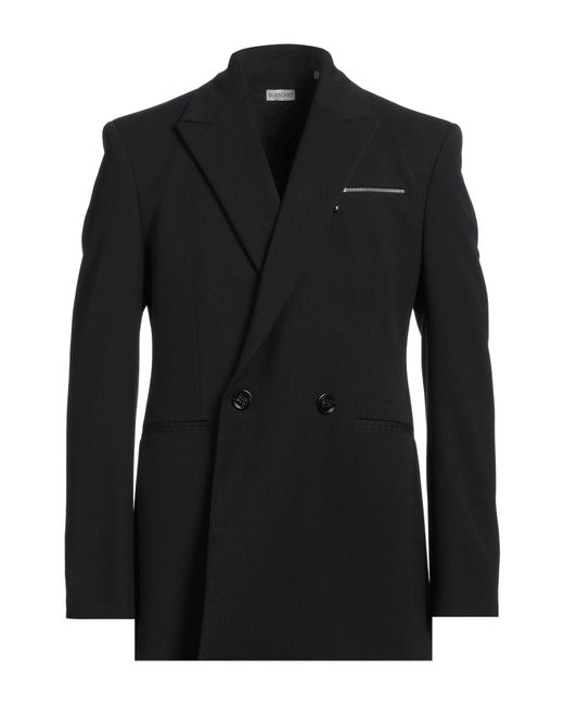 Burberry Black Blazer Polyester, Wool for men
