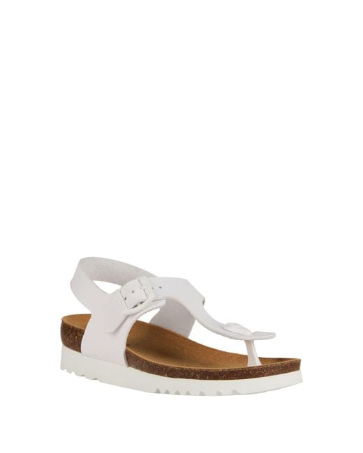 Scholl White Thong Sandal