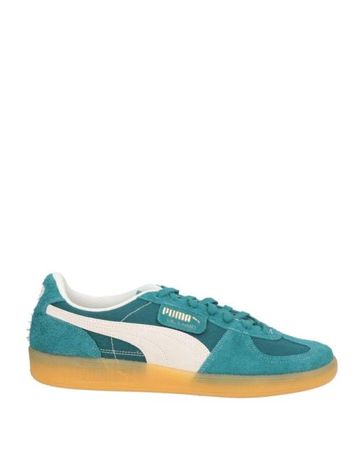 PUMA Blue Palermo Vintage Deep Sneakers Textile Fibers for men