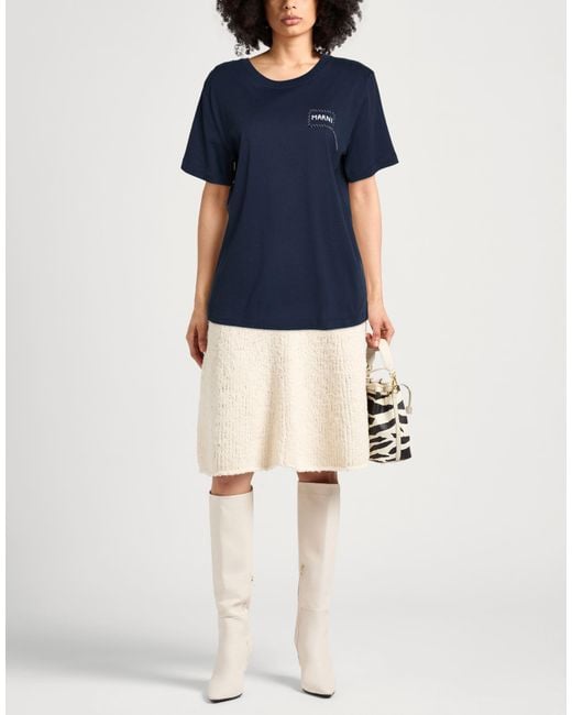 Marni Blue Midnight T-Shirt Cotton