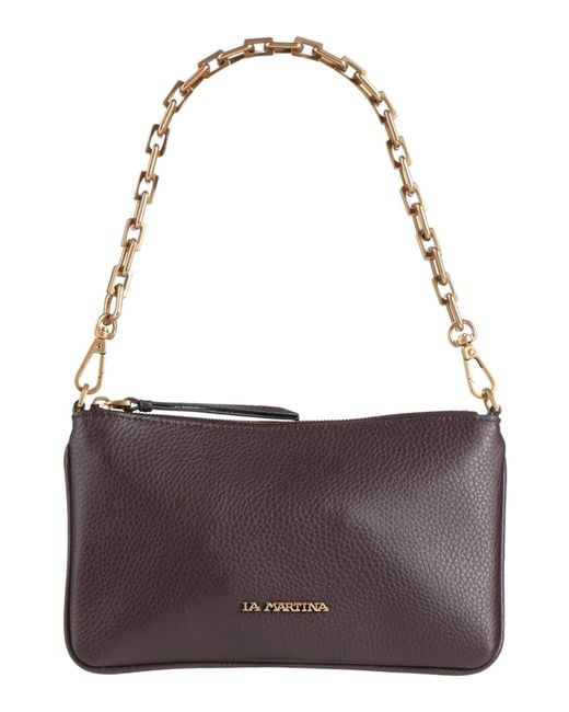 La Martina Purple Handbag Leather