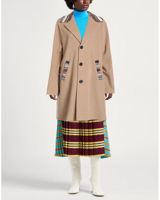 Missoni Natural Sand Coat Virgin Wool, Polyamide, Wool, Mohair Wool